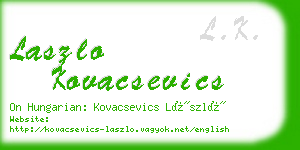 laszlo kovacsevics business card